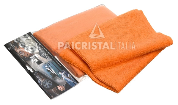 Silky Orange Microfiber Cloth (2 pcs).