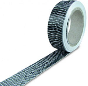 Nastro in fibra di carbonio unidirezionale 125 gr/mq H=25 mm L=10 mt.