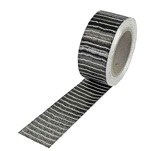 Nastro in fibra di carbonio unidirezionale 250 gr/mq H=25 mm 10 mt.